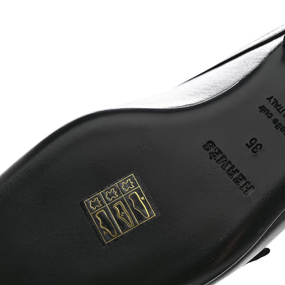 Hermes Goatskin Groupie Mules 35 Black 11 of 12