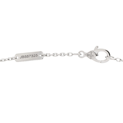 Van Cleef & Arpels 18K White Gold Diamond Vintage Alhambra Pendant Necklace 4 of 6