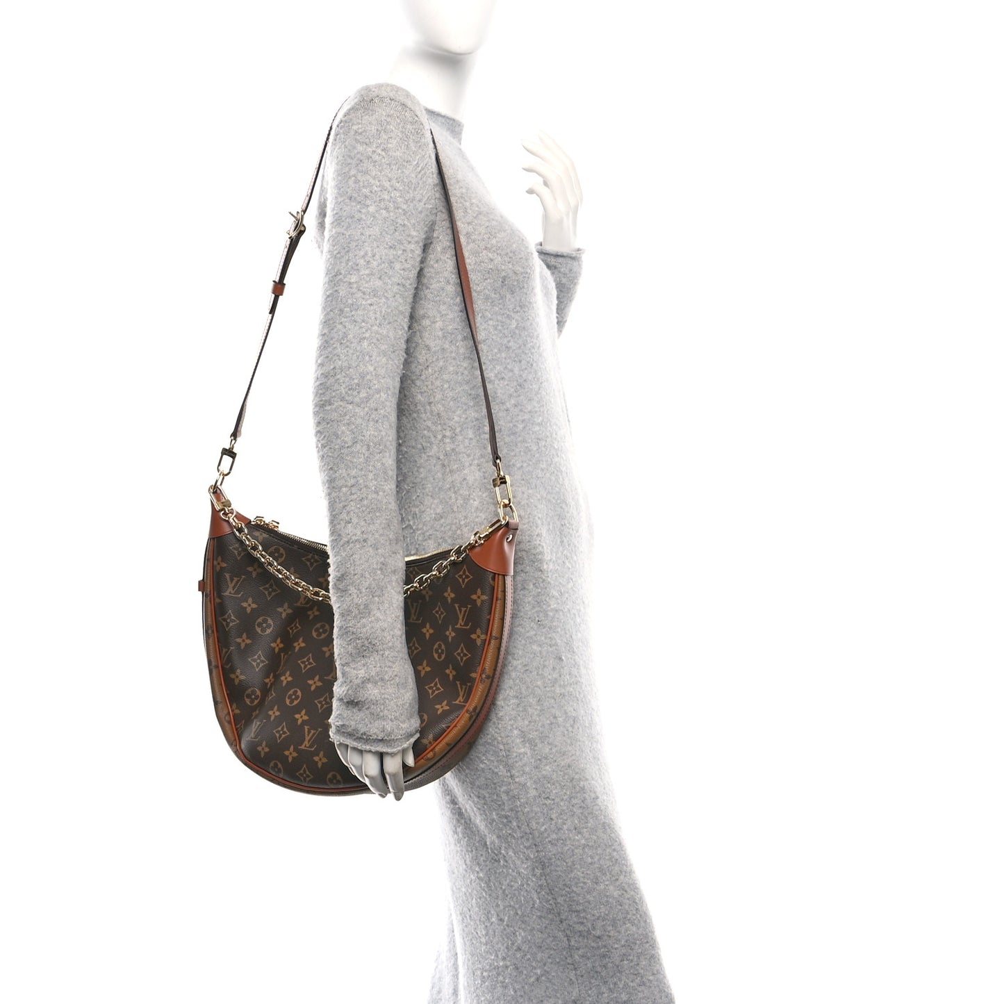 Reverse Monogram Loop Hobo