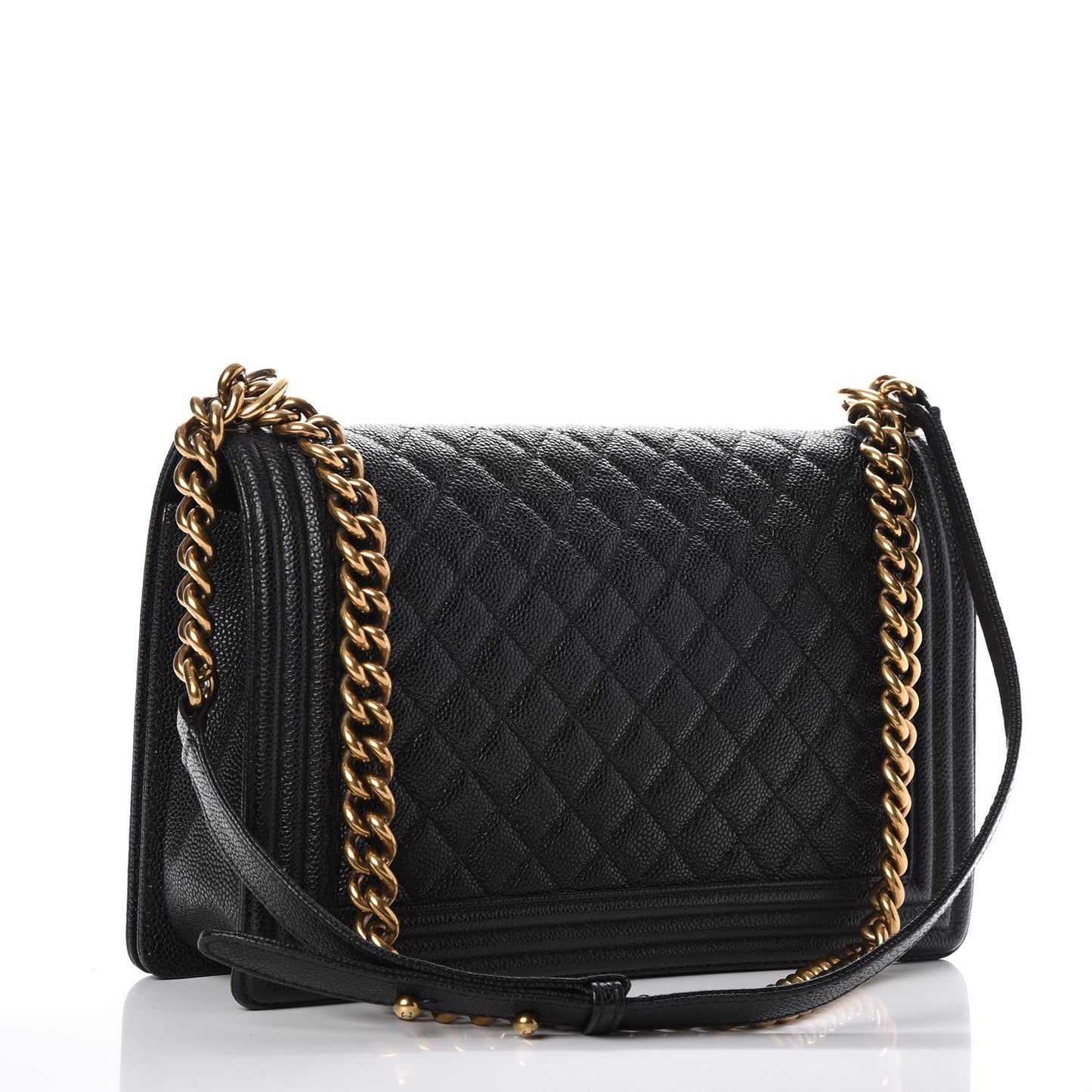 Caviar Quilted New Medium Boy Flap Black