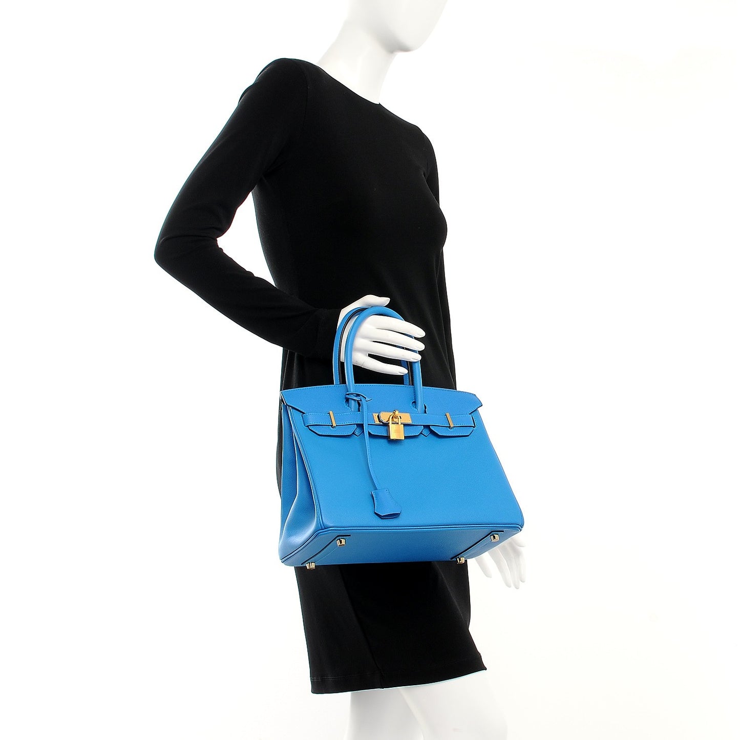 Epsom Birkin 30 Bleu Zanzibar