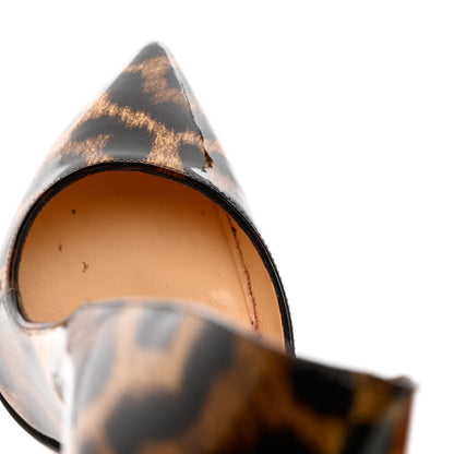 Christian Louboutin Patent Leopardino So Kate 120 Pumps 35 Brown 11 of 12
