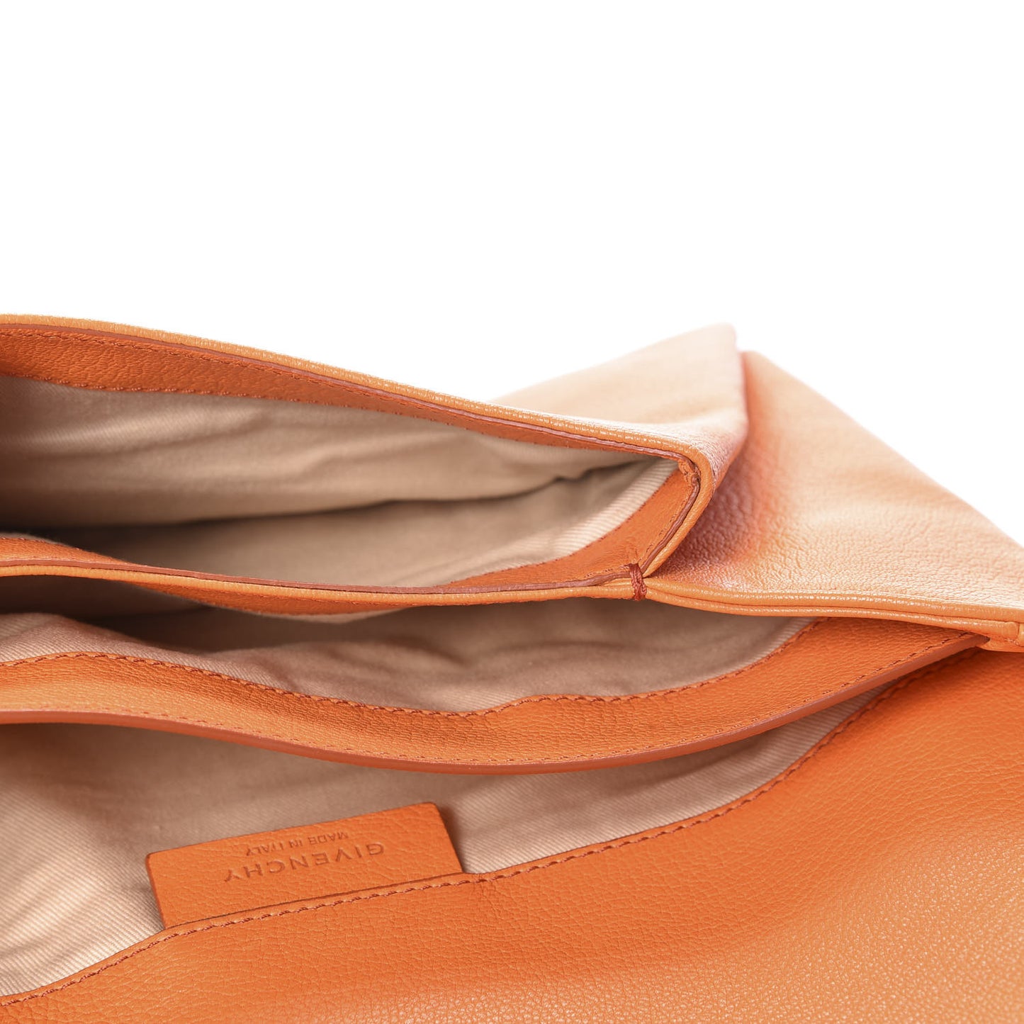 Sugar Goatskin Medium Antigona Envelope Clutch Orange