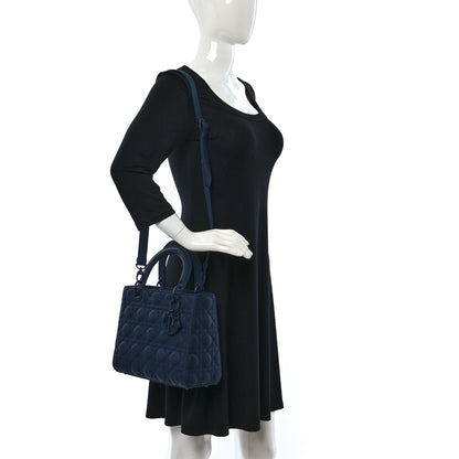 Christian Dior Ultra Matte Calfskin Cannage Medium Lady Dior Blue 2 of 9