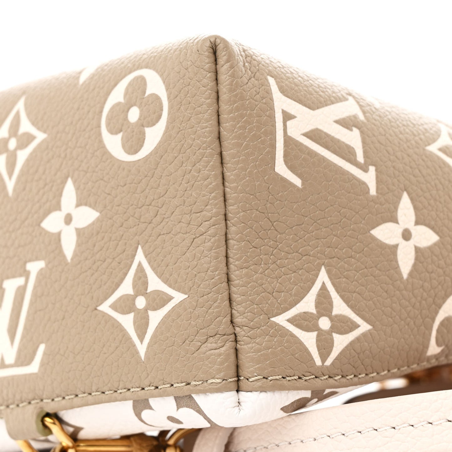 Empreinte Monogram Spring in the City Tiny Backpack Kaki Beige Cream