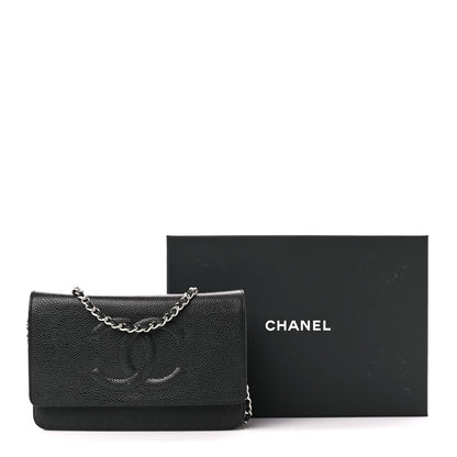 Chanel Caviar Timeless CC Wallet on Chain WOC Black 12 of 12