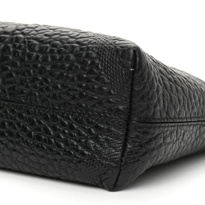 Burberry Signature Grain Calfskin Check Embossed Small Chichester Crossbody Clutch Bag Black 6 of 14