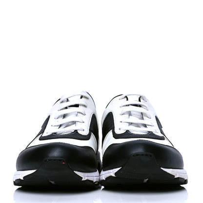 Gucci Calfskin Womens Interlocking G Sneakers 37.5 Black White 2 of 7