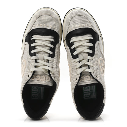 Gucci Canvas Calfskin Mens Mac80 Sneakers 8.5 Natural Black 2 of 10