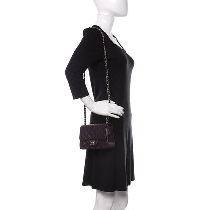 Chanel Lambskin Quilted Mini Square Flap Dark Purple 2 of 11