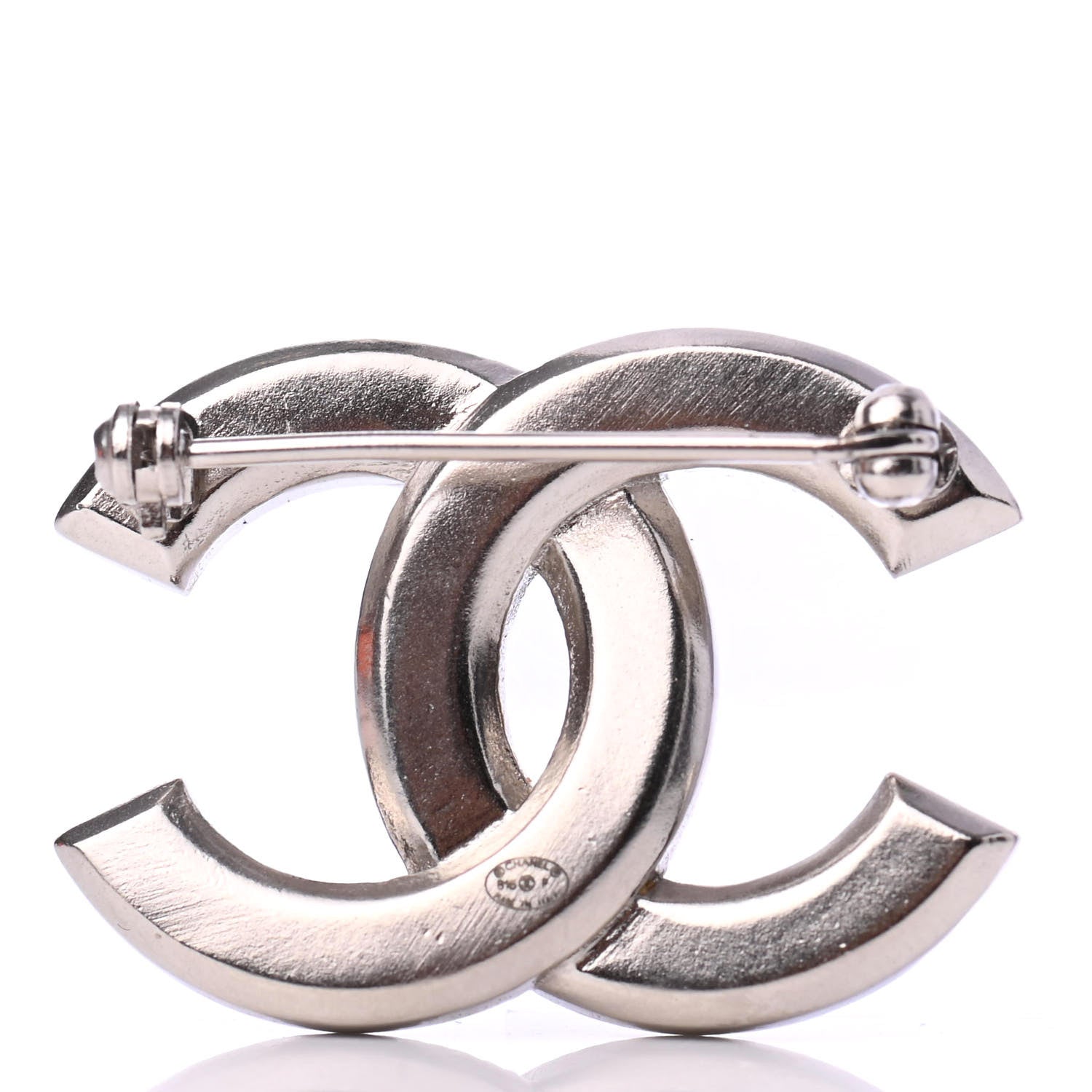 Chanel Baguette Crystal CC Small Brooch Silver 2 of 5