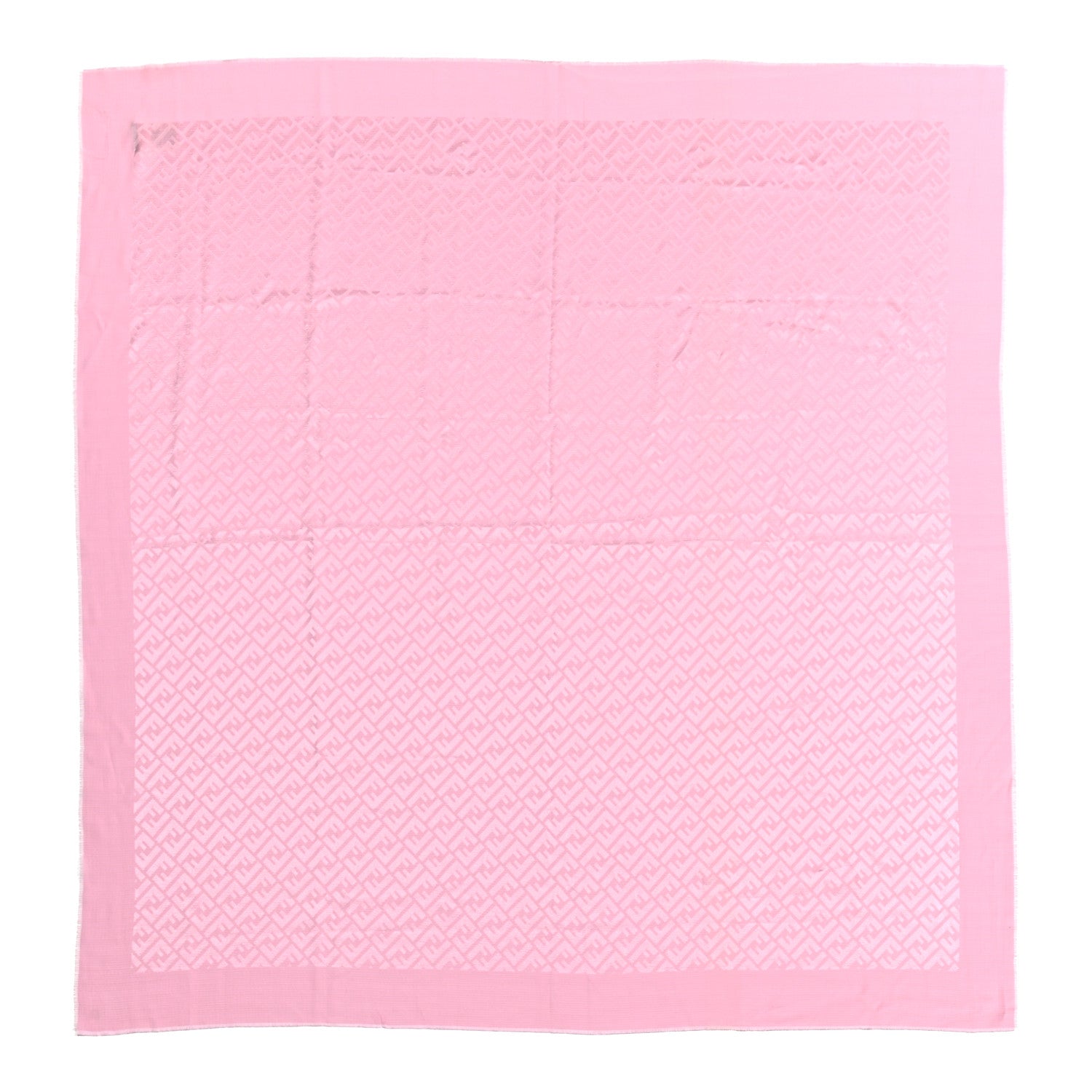 Fendi Wool Silk FF Shawl Pink 1 of 3