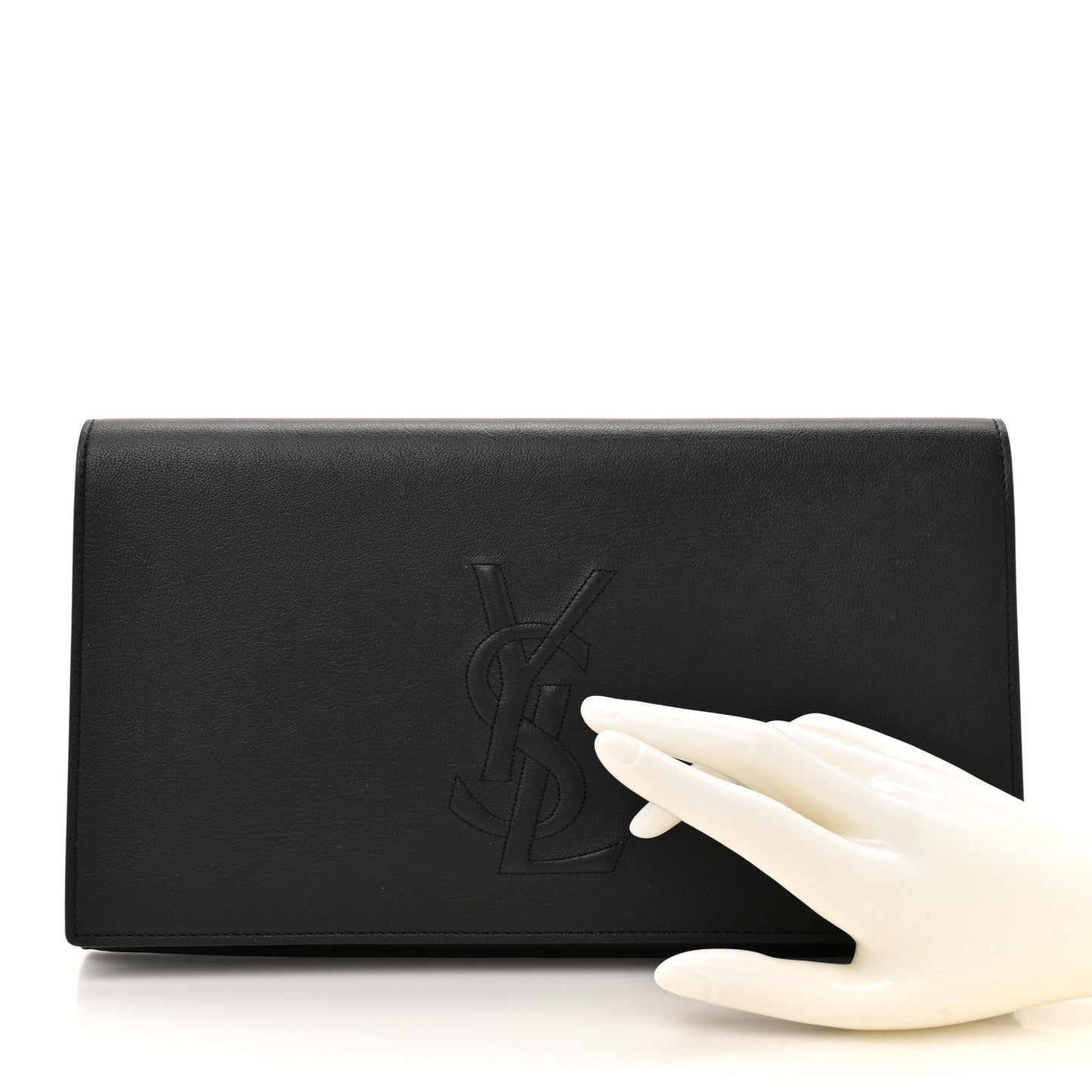 Calfskin Monogram Large Belle De Jour Clutch Black
