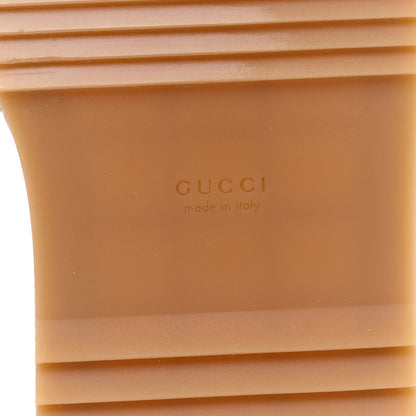 Gucci Monogram Jumbo GG Platform Slide Wedge Sandals 39.5 Beige Lapis 7 of 10