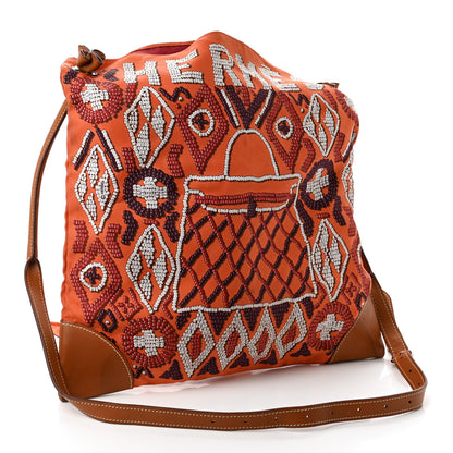 Hermes Silk Barenia Kelly En Perles Silky City 33 Bag Fauve Orange Anthracite Frambroise 4 of 14
