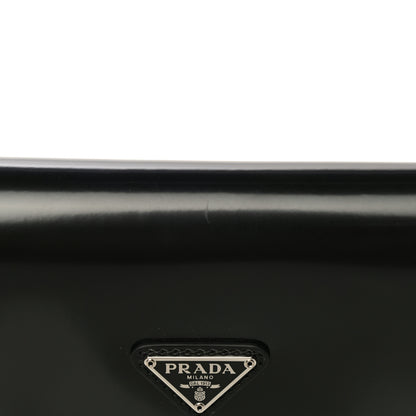 Prada Brushed Calfskin Cleo Flap Shoulder Bag Black 14 of 14