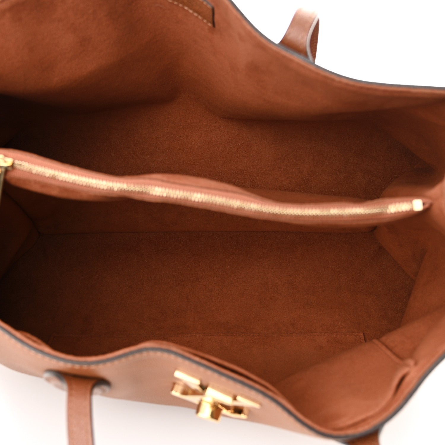 Louis Vuitton Grained Calfskin Lockme Shopper Chataigne 5 of 10