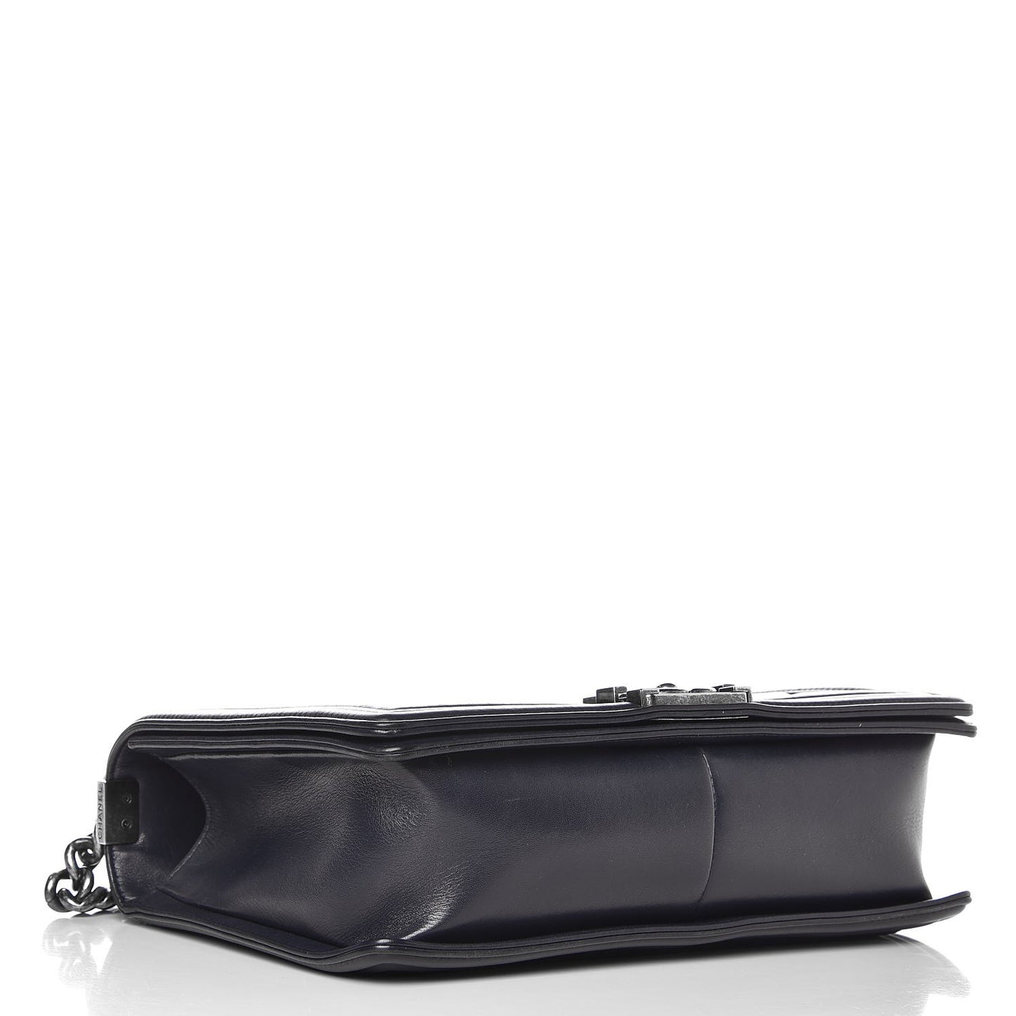 Lambskin Quilted New Medium Boy Flap Dark Navy Blue