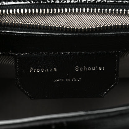 Proenza Schouler Crinkled Patent Calfskin Tiny PS1 Satchel Black 6 of 8