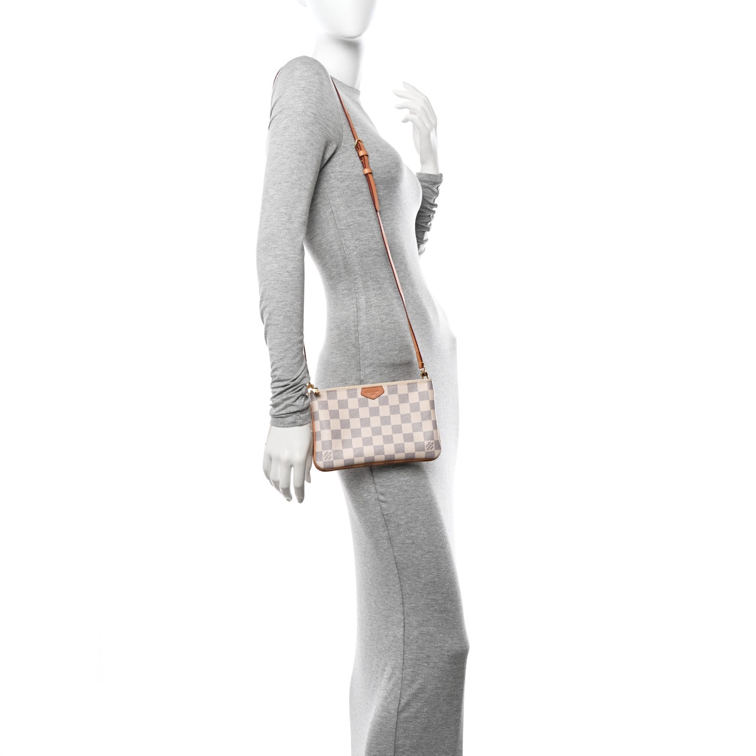 Louis Vuitton Damier Azur Double Zip Pochette 2 of 15