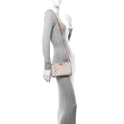 Louis Vuitton Damier Azur Double Zip Pochette 2 of 15