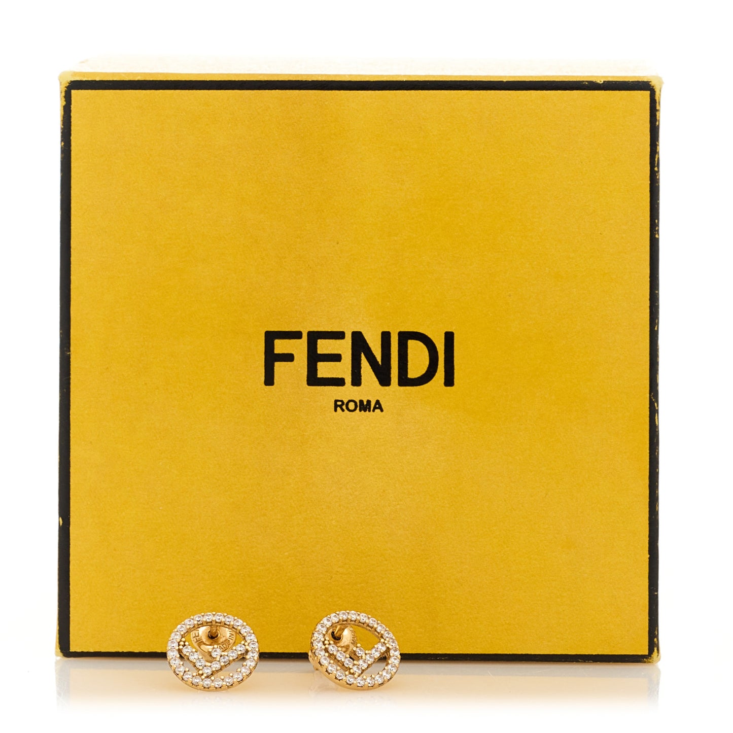 Metal Crystal F is Fendi Earrings Gold