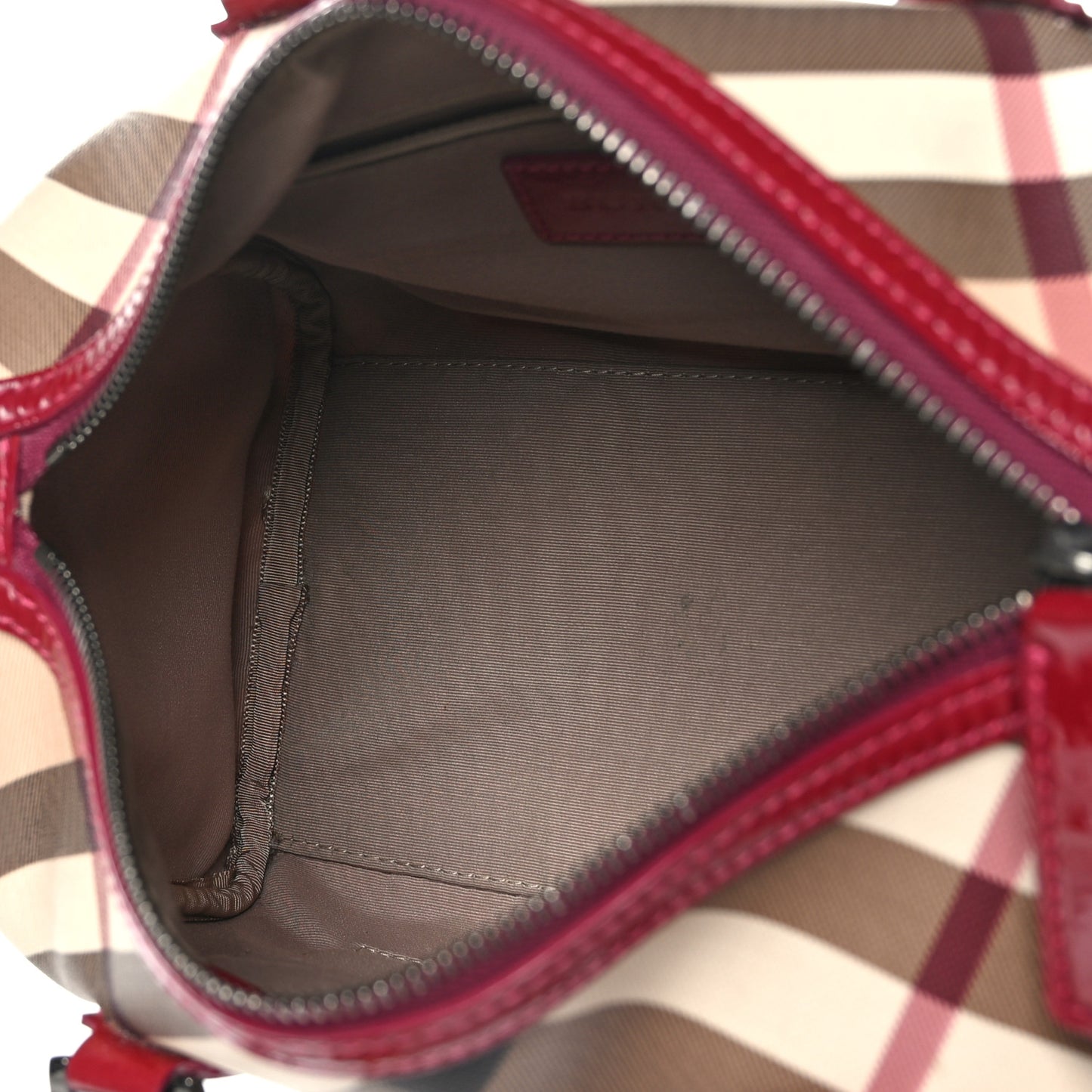 Patent Nova Check Chester Bowling Bag Raspberry Sorbet