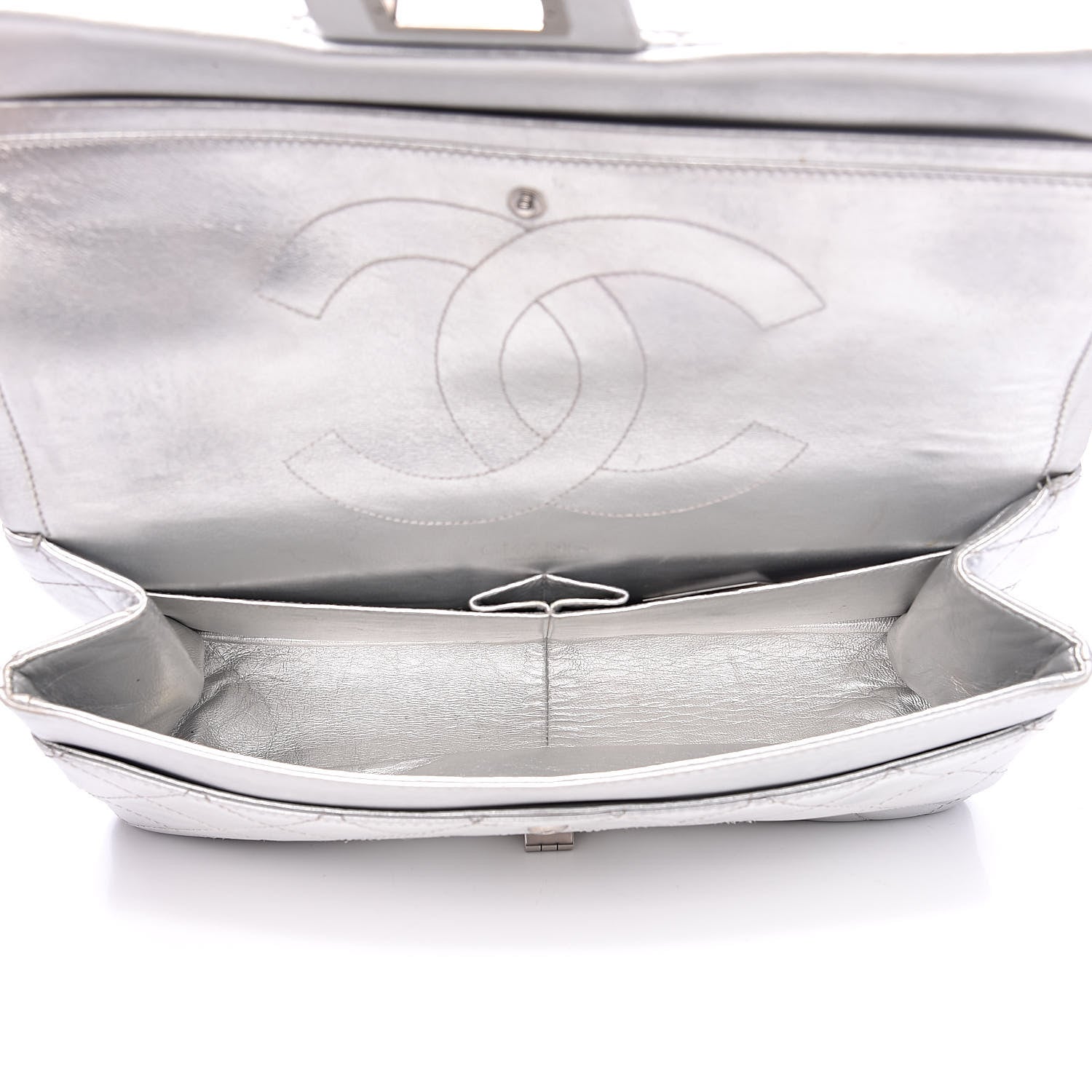 Chanel Metallic Lambskin Quilted 2.55 Reissue 227 Flap Silver 5 of 17