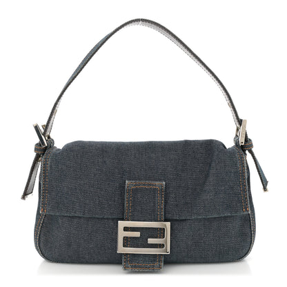 Fendi Denim Baguette Blue 1 of 10