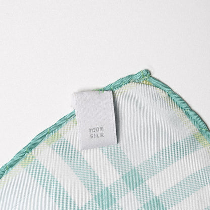 Burberry Silk Check Scarf Green 6 of 20