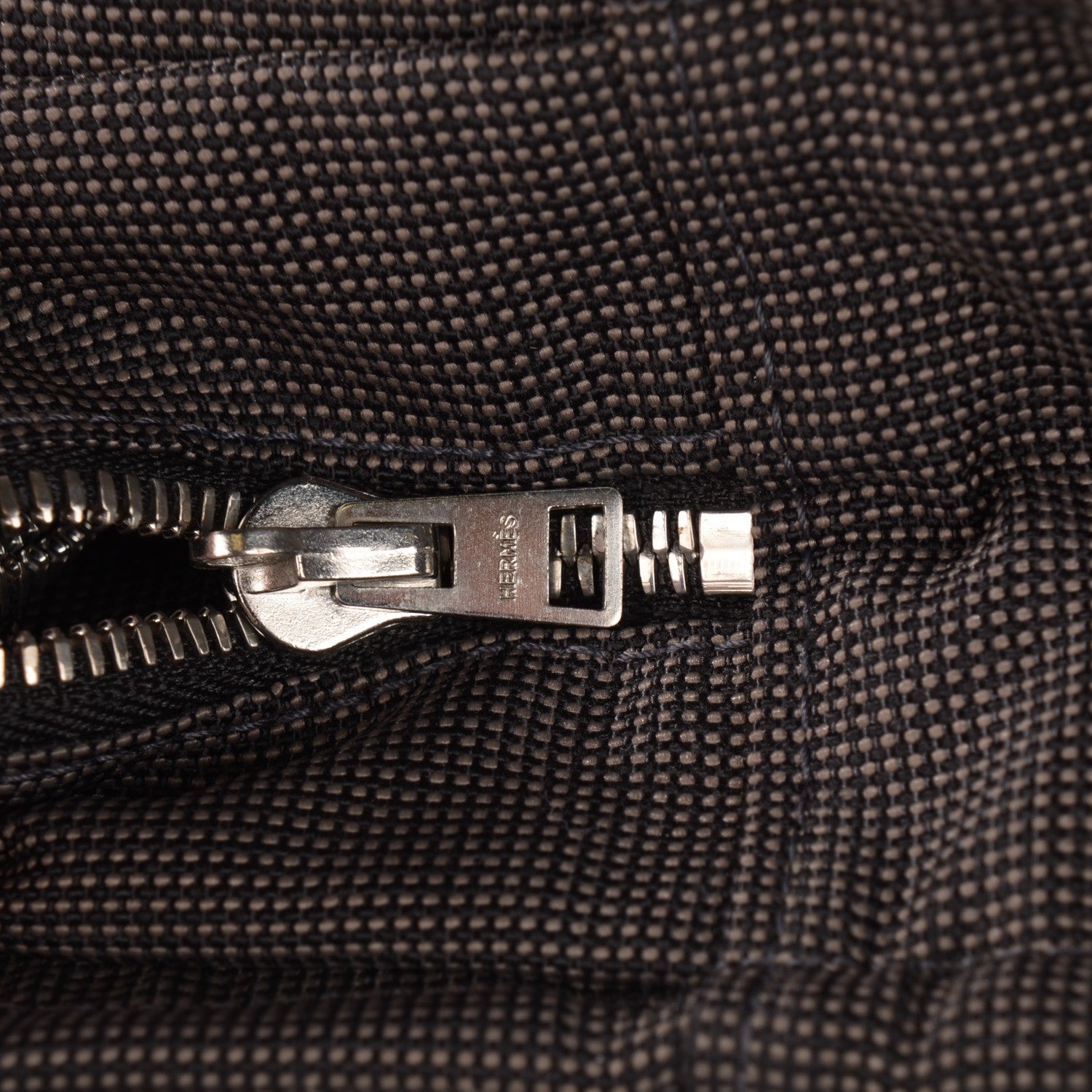 Hermes Canvas Herline Tote MM Grey 2 of 14