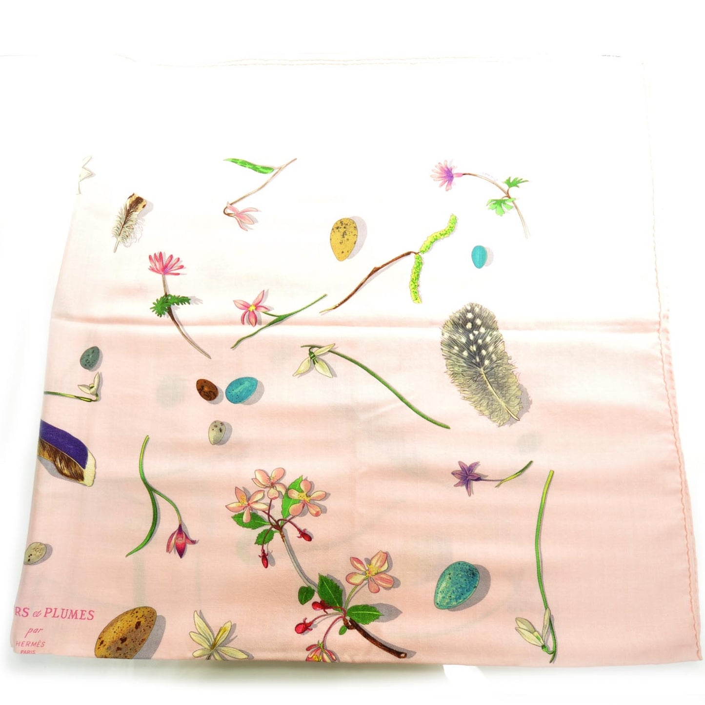 Cashmere Silk Fleurs et Plumes Shawl 140