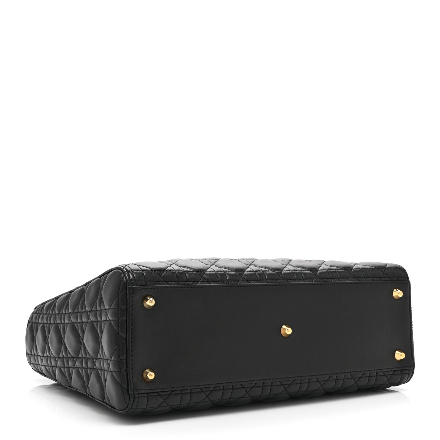 Lambskin Cannage Large Lady Dior Black