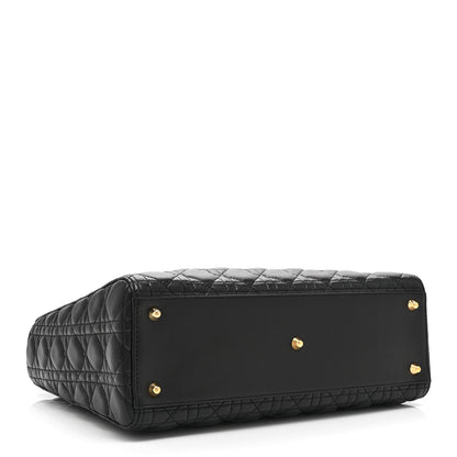 Christian Dior Lambskin Cannage Large Lady Dior Black 4 of 10