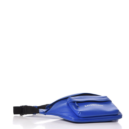 Balenciaga Smooth Calfskin Logo Large Everyday Beltpack Bleu Prim White 4 of 13