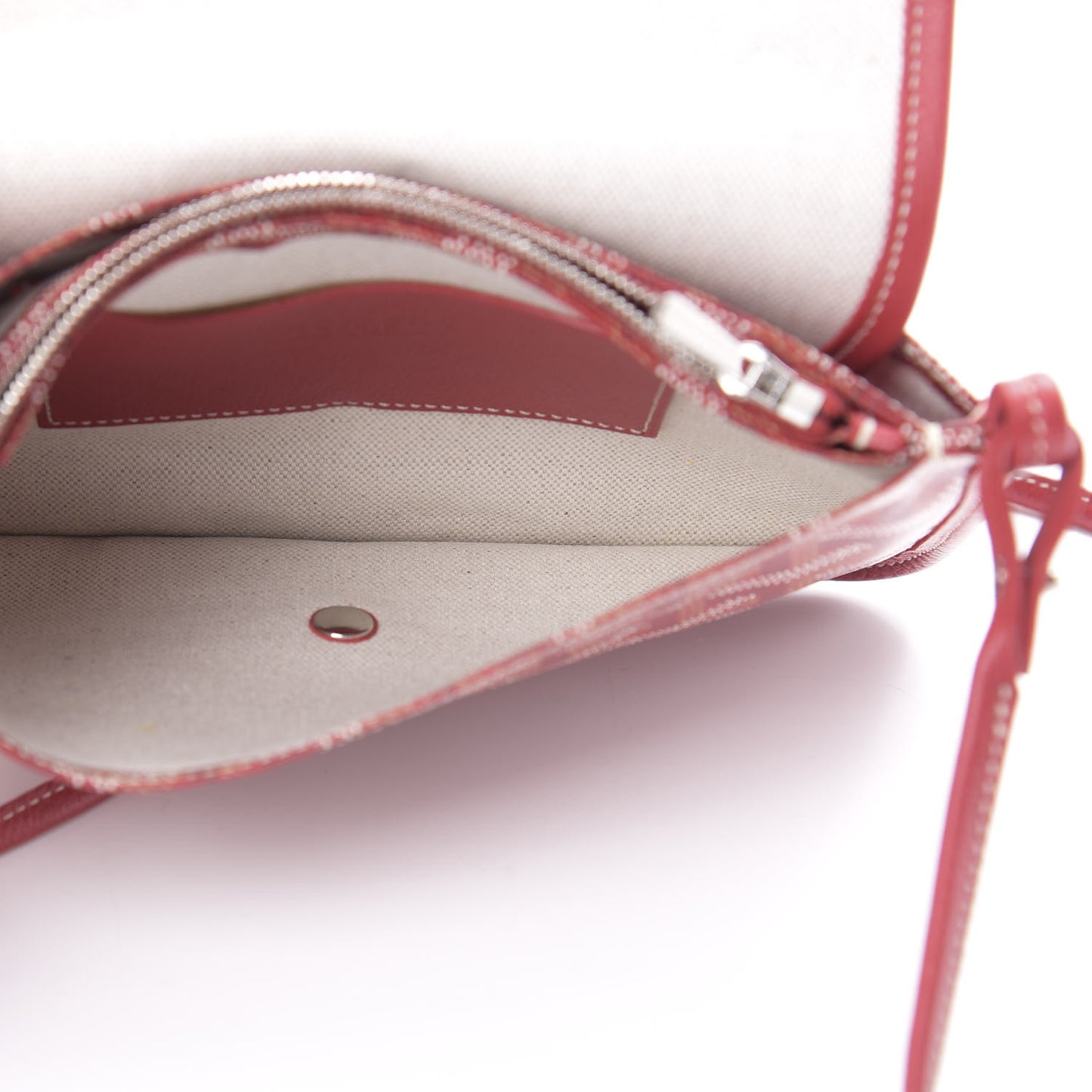 Goyardine Plumet Wallet Clutch Red