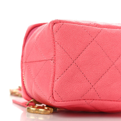 Chanel Caviar Quilted Mini Top Handle Vanity With Chain Pink 8 of 10