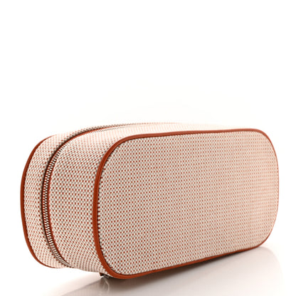Hermes Cotton H Canvas Lambskin Escale Case Vermillon 5 of 9