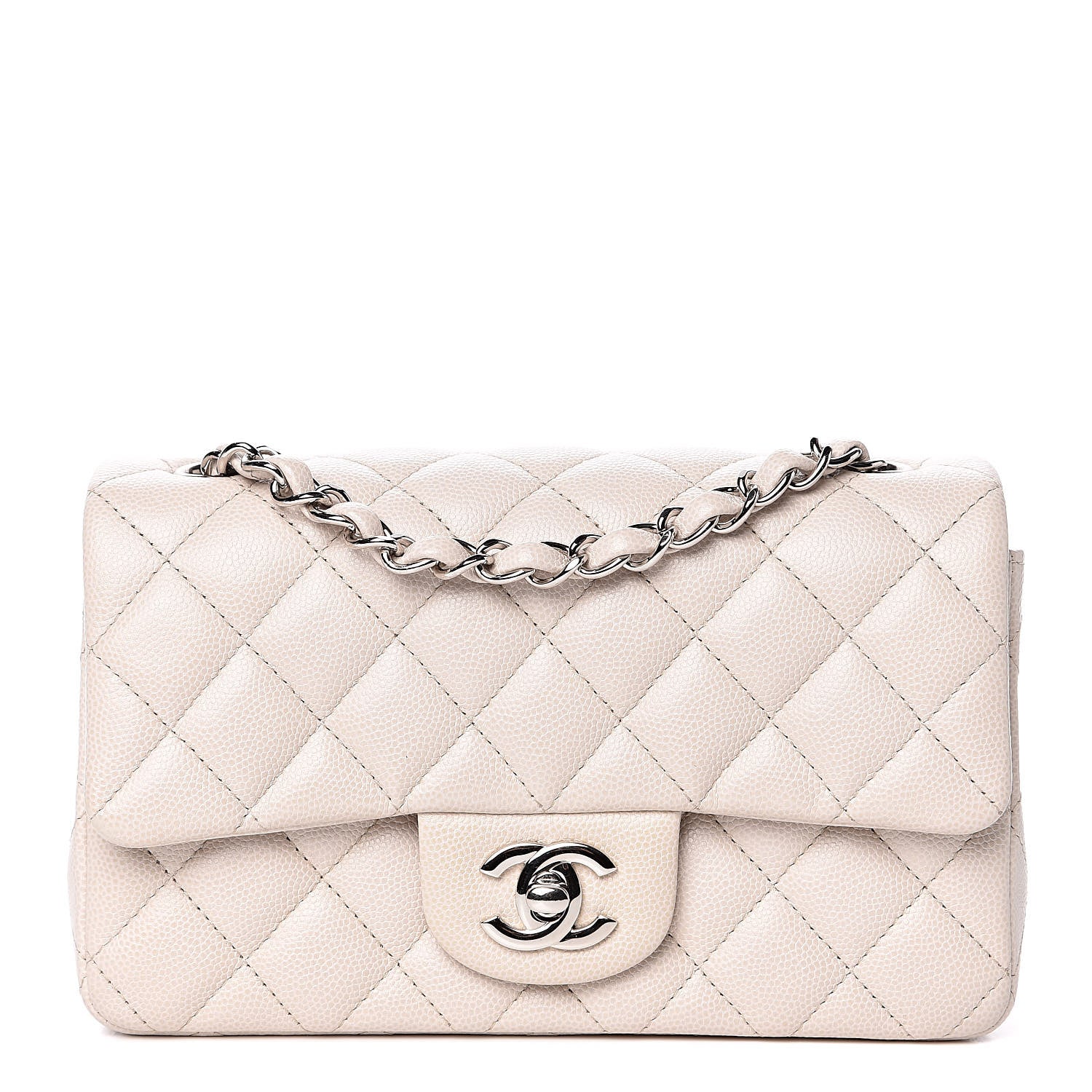 Chanel Caviar Quilted Mini Rectangular Flap Ivory 1 of 11