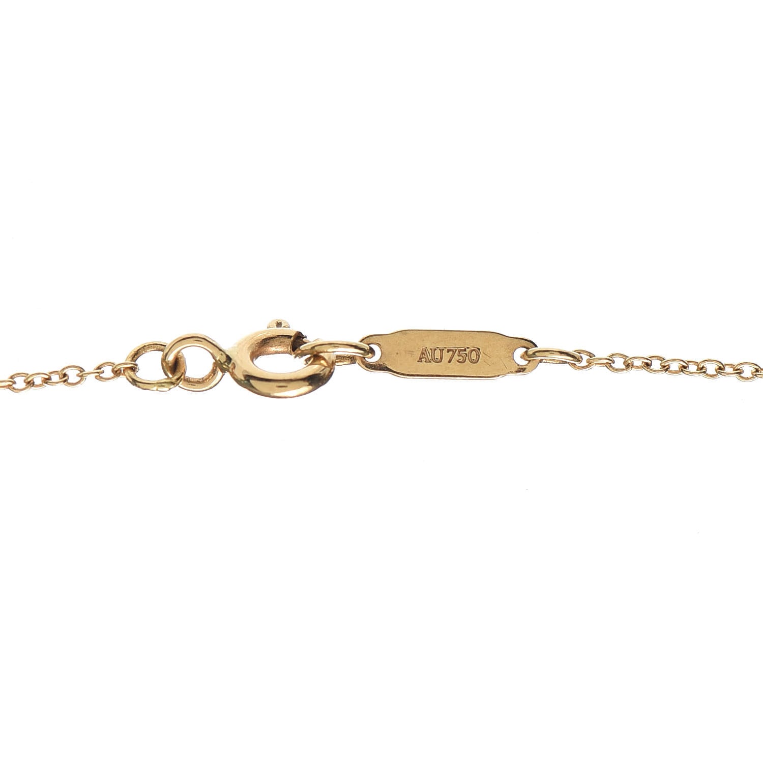 Tiffany 18K Yellow Gold Medium Bow Pendant Necklace 4 of 5