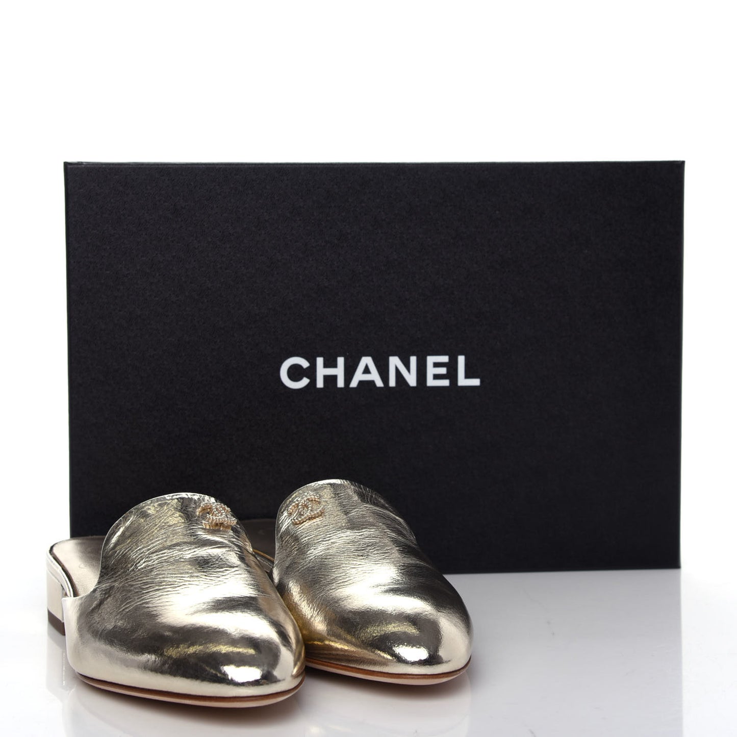 Metallic Sheepskin Mules 36 Gold