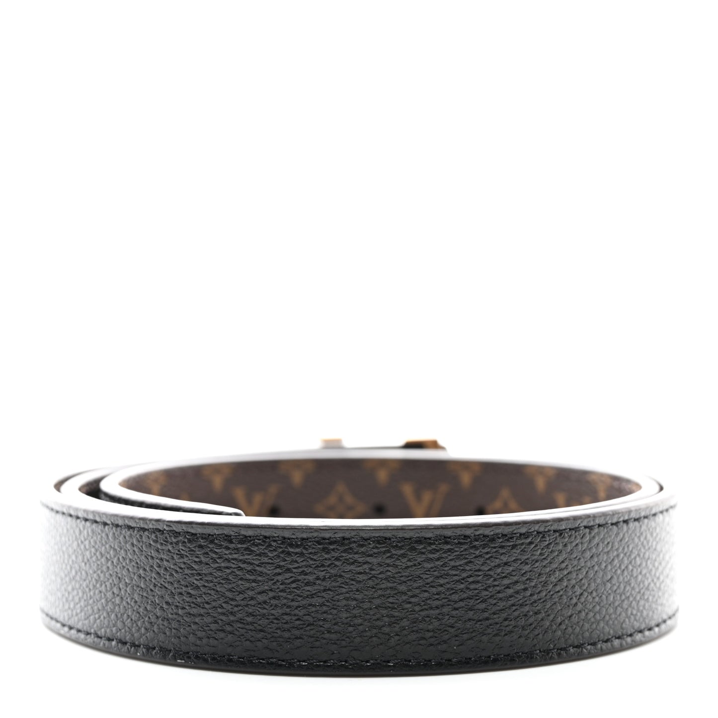 Calfskin Monogram 25mm LV Iconic Reversible Belt 75 30 Black
