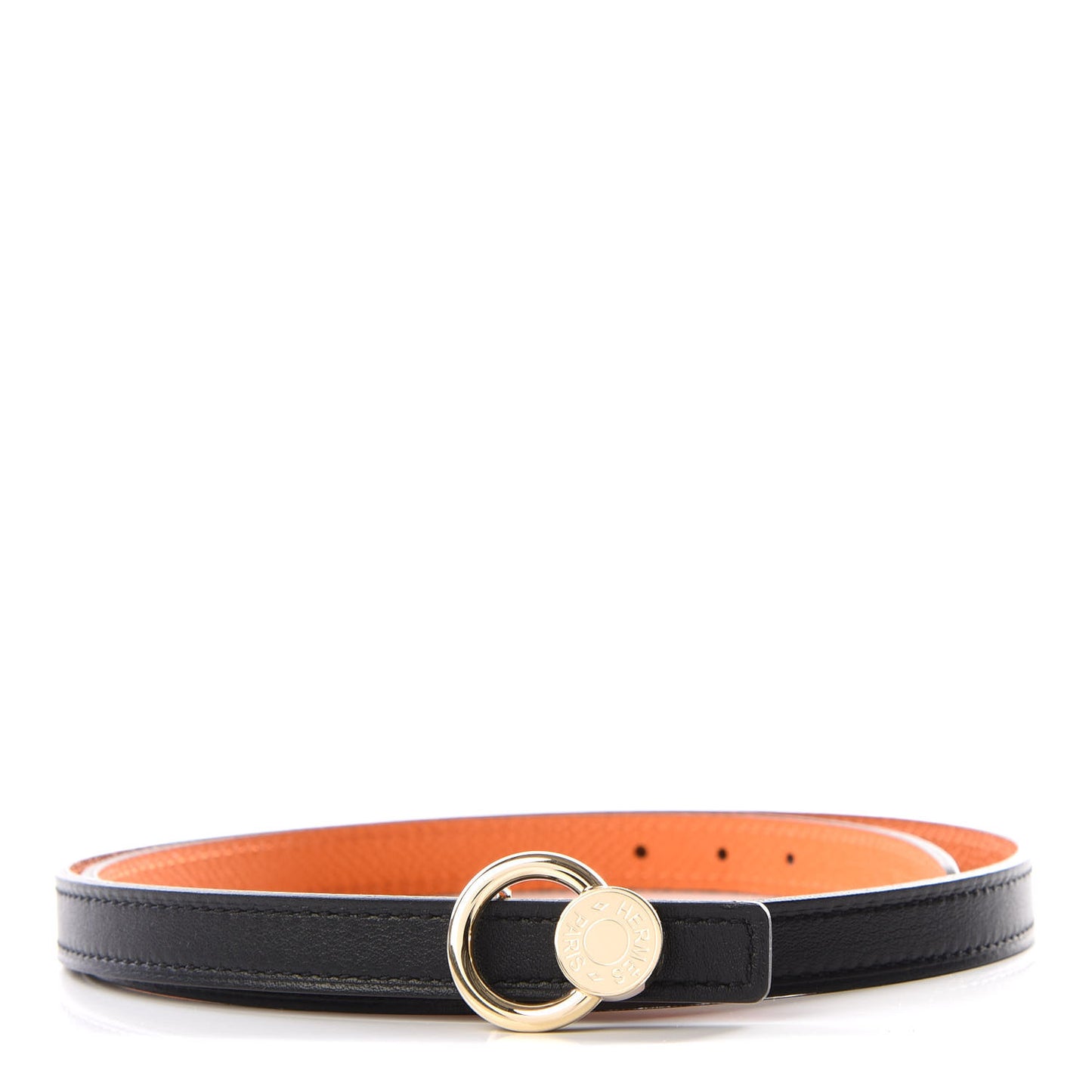 Swift Epsom 13mm Mini Laquee Reversible Belt 70 Black Orange