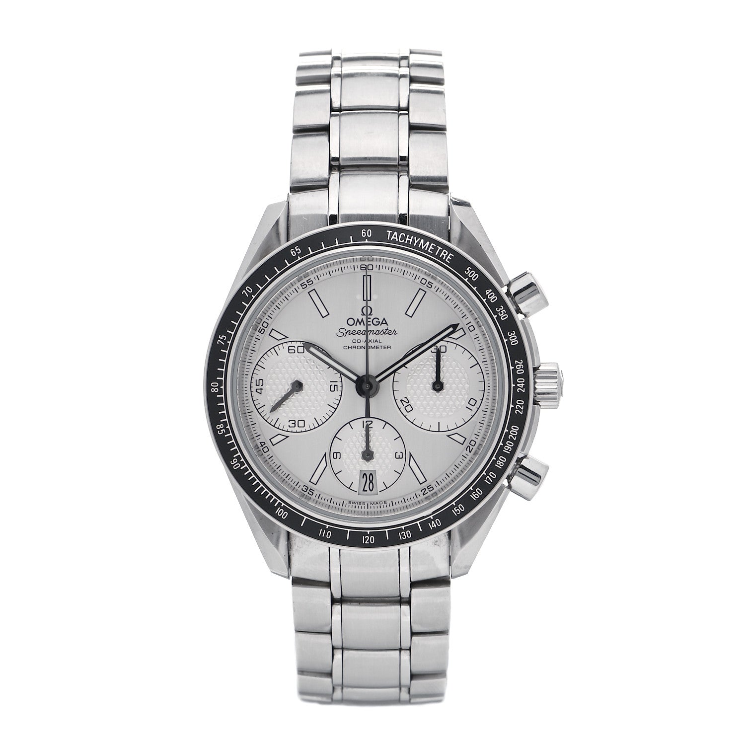 Omega Stainless Steel 40mm Speedmaster Racing Co-Axial Chronograph Automatic Watch White 326.30.40.50.02.001 1 of 16