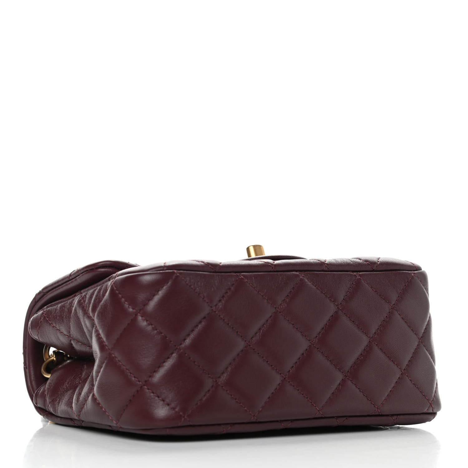 Chanel Lambskin Quilted Mini Pearl Crush Flap Burgundy 3 of 4