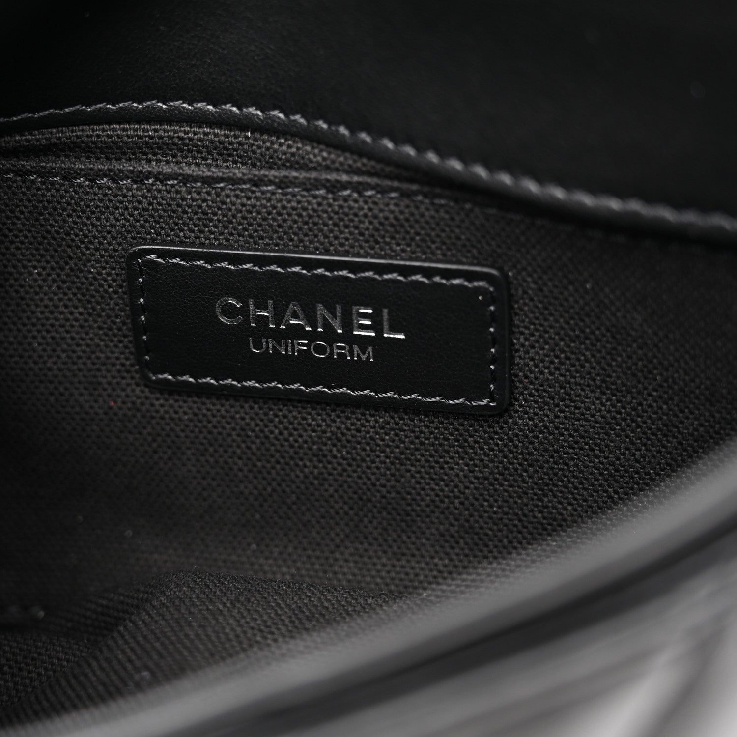 Chanel Calfskin Quilted CC Uniform Flap Belt Bag Black 6 of 10