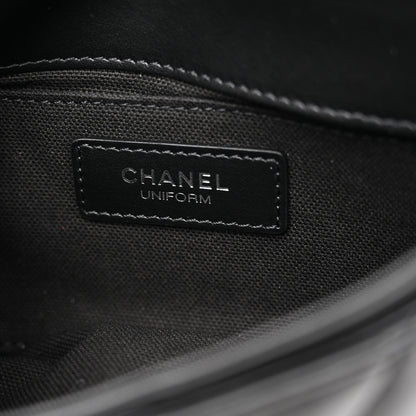 Chanel Calfskin Quilted CC Uniform Flap Belt Bag Black 6 of 10