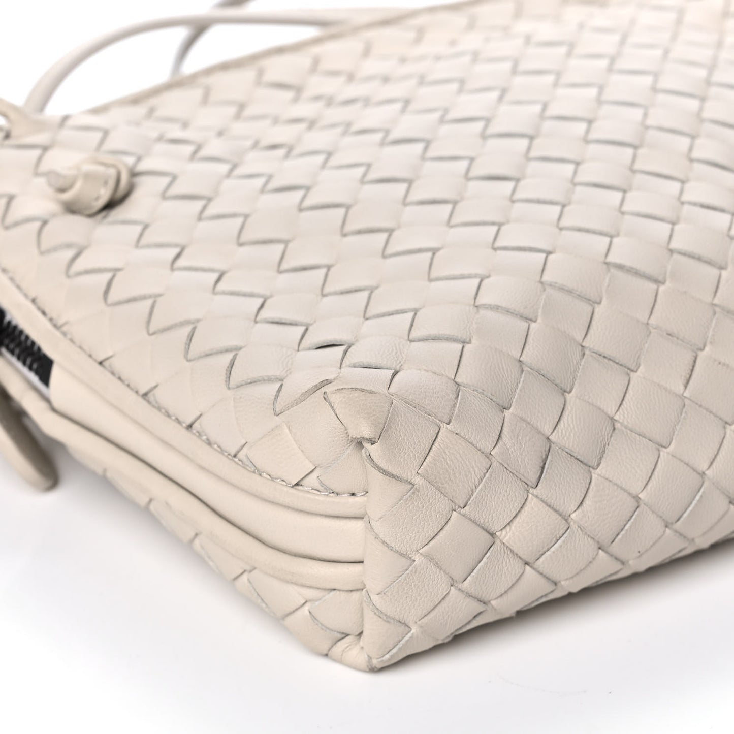 Nappa Intrecciato Pillow Crossbody Messenger White
