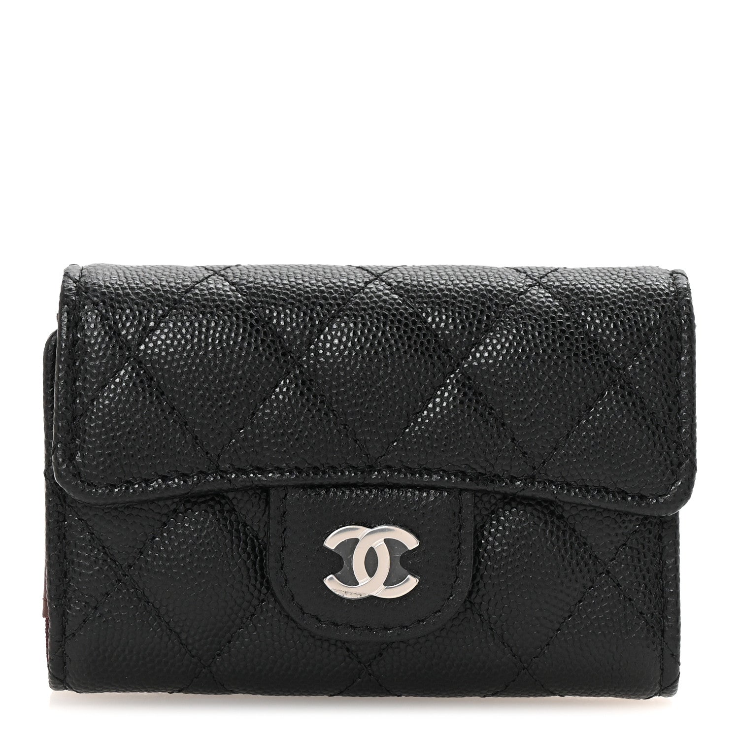 Chanel Caviar Quilted Classic 4 Key Holder Wallet Black 1 of 9