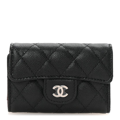 Chanel Caviar Quilted Classic 4 Key Holder Wallet Black 1 of 9